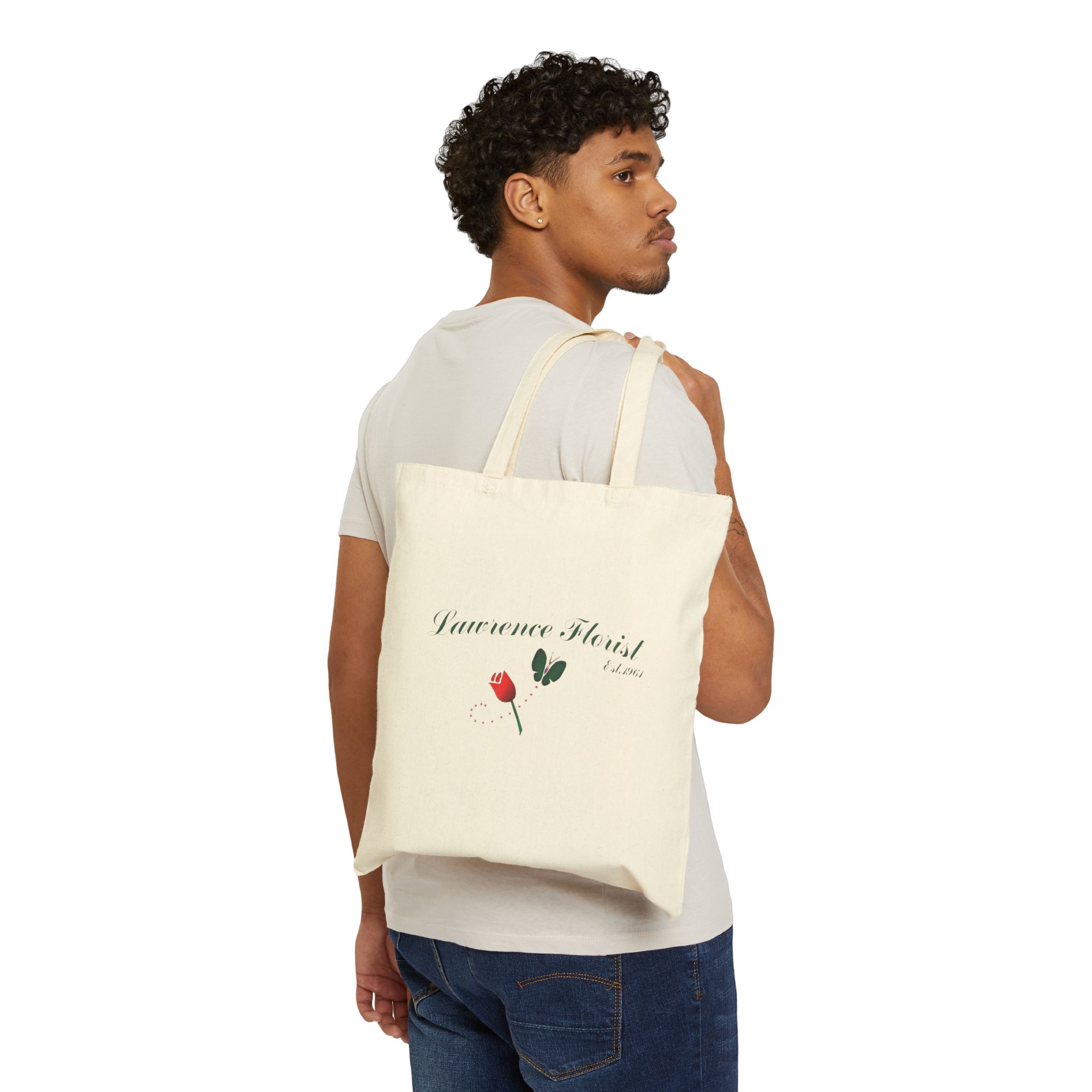 Floral Canvas Tote Bag - Image 3