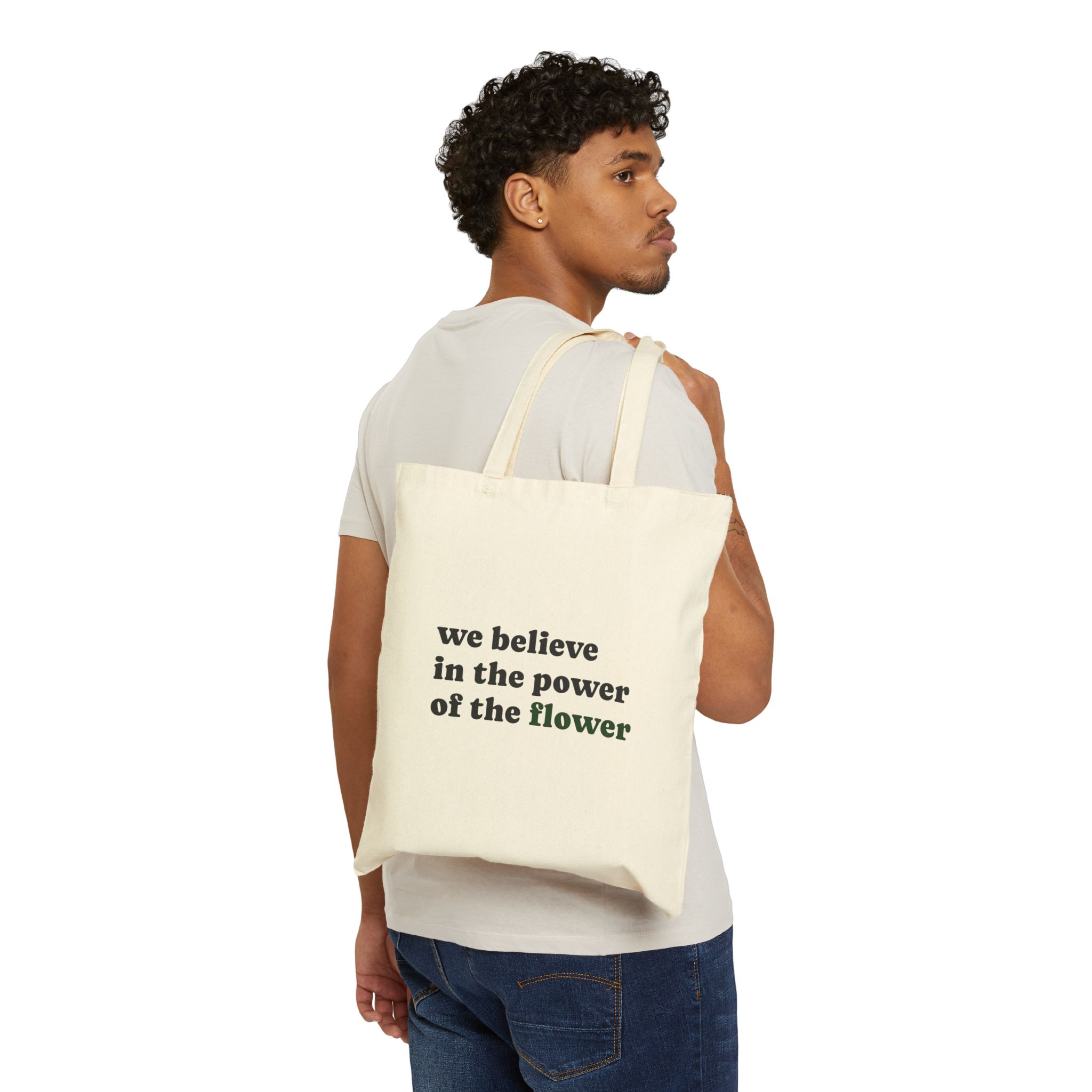 Floral Canvas Tote Bag - Image 4